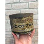 RARE Vintage 1920s Arcadia Coffee Tin Can Waterloow IA Iowa Johnston & Holland