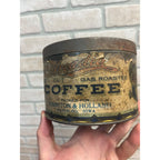 RARE Vintage 1920s Arcadia Coffee Tin Can Waterloow IA Iowa Johnston & Holland