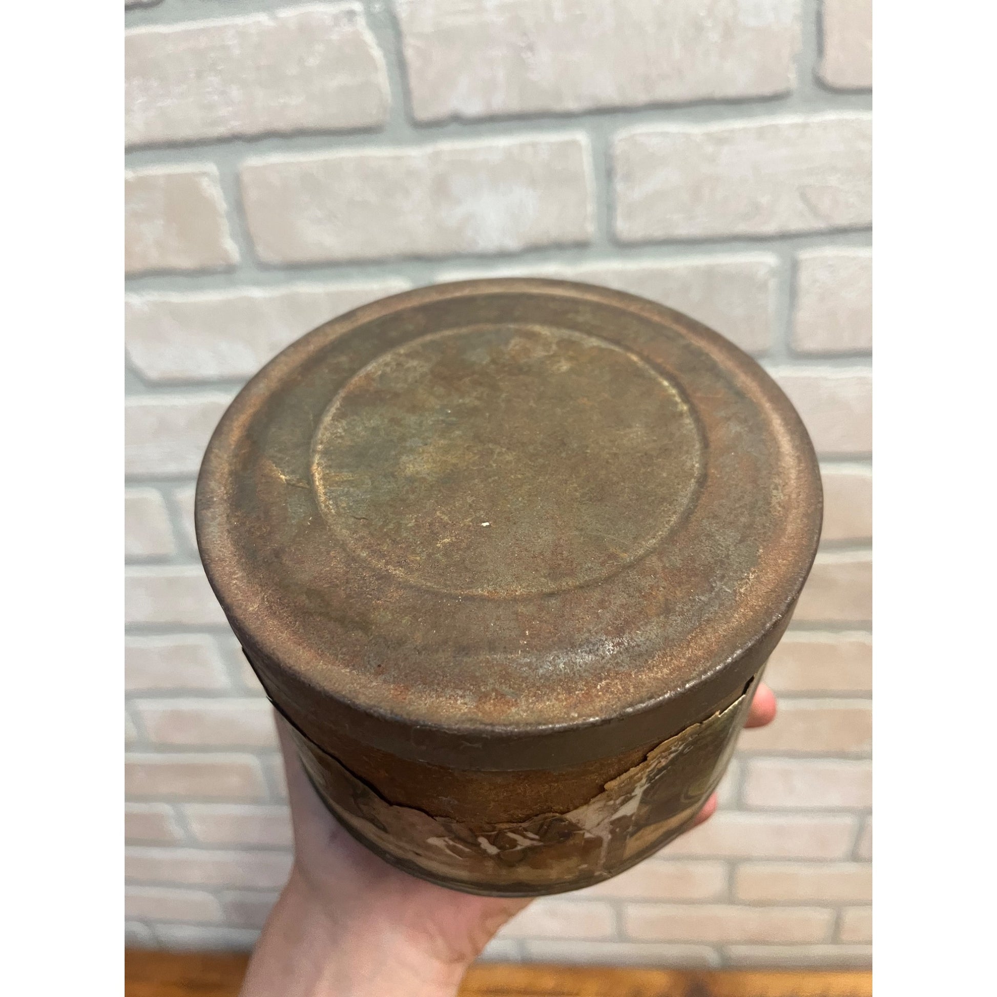 RARE Vintage 1920s Arcadia Coffee Tin Can Waterloow IA Iowa Johnston & Holland