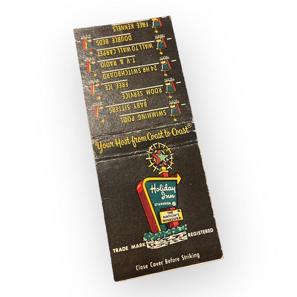 Vintage Holiday Inn Springfiled Ilinois Hotel Advertising Matchbook