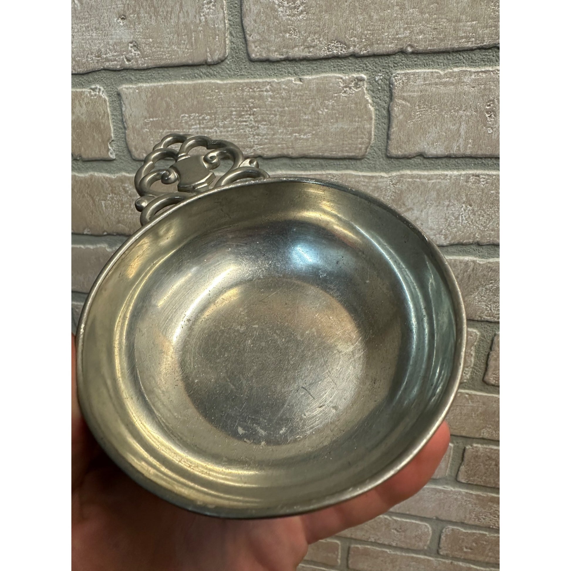 Vintage Pewter Porringer Bowl - KMD Royal Holland Made In Holland 4”