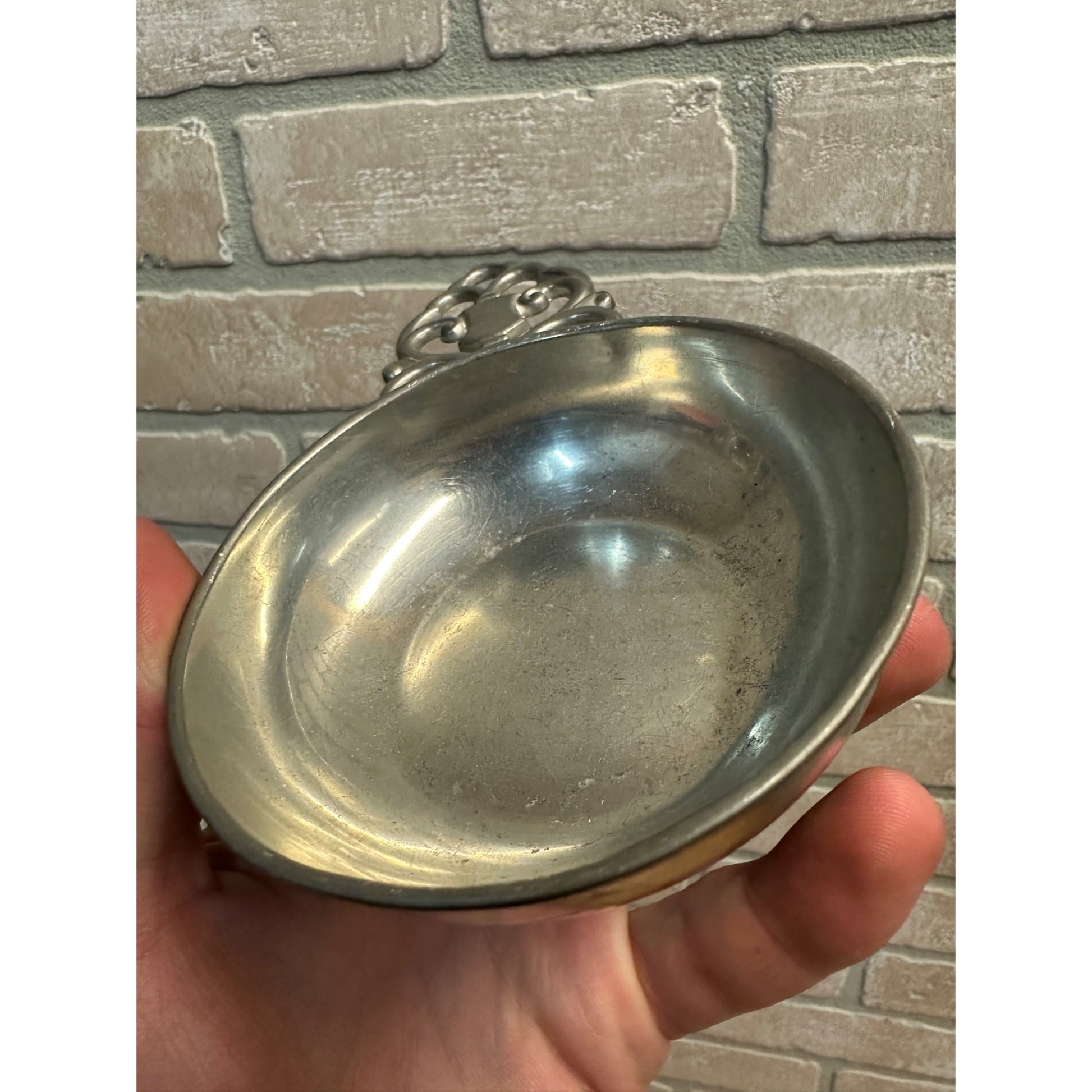 Vintage Pewter Porringer Bowl - KMD Royal Holland Made In Holland 4”