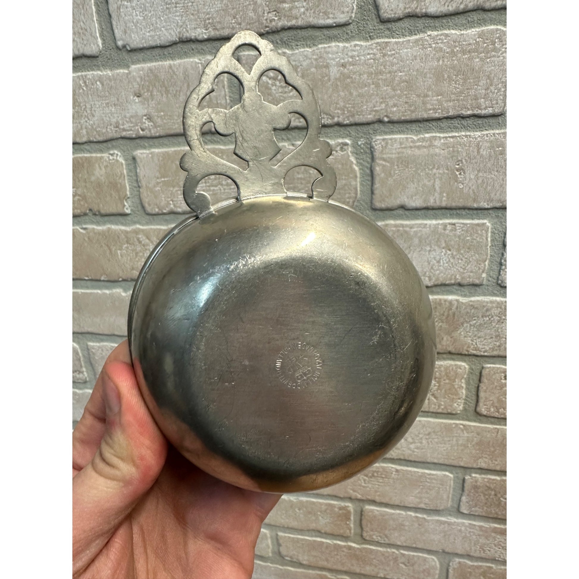 Vintage Pewter Porringer Bowl - KMD Royal Holland Made In Holland 4”