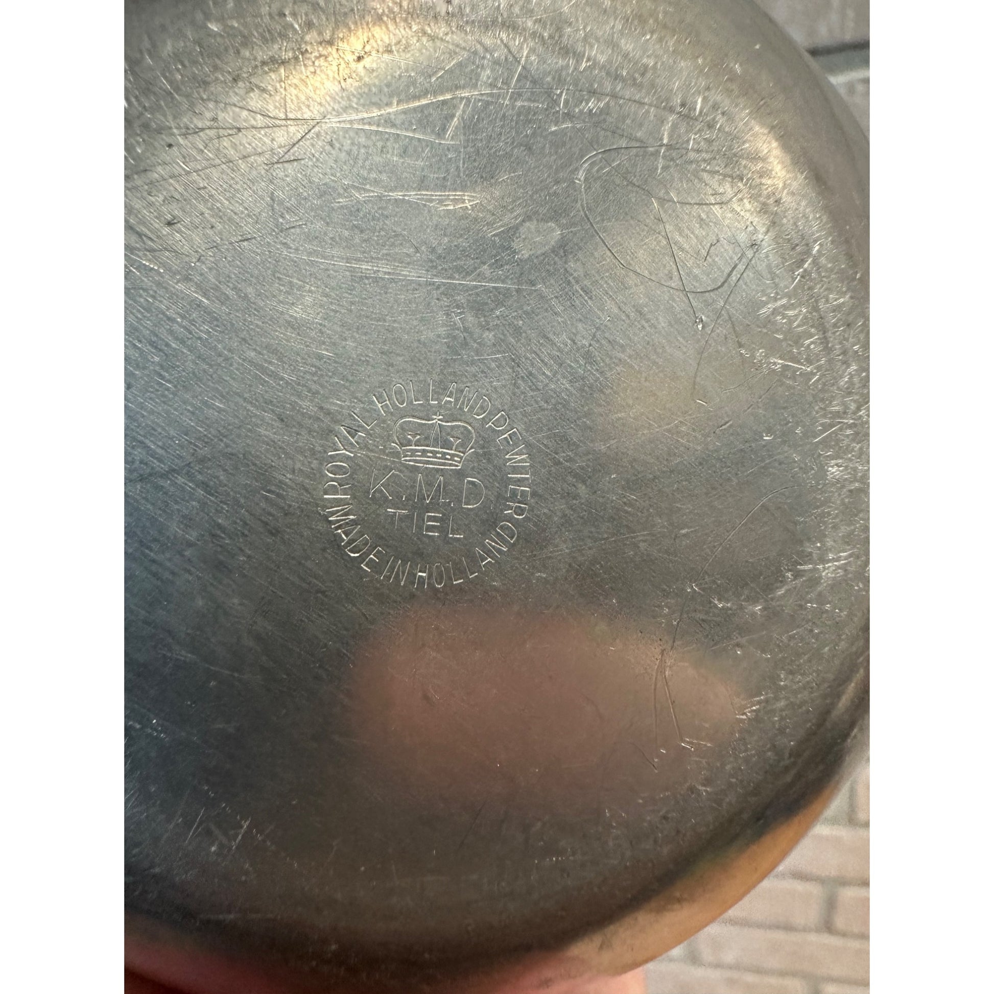 Vintage Pewter Porringer Bowl - KMD Royal Holland Made In Holland 4”
