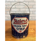 Vintage Staley's Golden Table Syrup Can Tin Decatur Illinois IL Pail Advertising