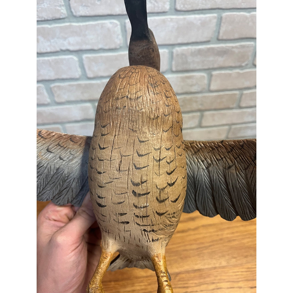 Casey Edwards Blue Wing Teal Hen in Flight Wood Carving Decoy Manitowoc