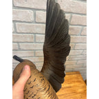 Casey Edwards Blue Wing Teal Hen in Flight Wood Carving Decoy Manitowoc