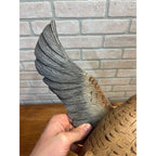 Casey Edwards Blue Wing Teal Hen in Flight Wood Carving Decoy Manitowoc