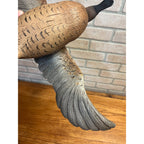 Casey Edwards Blue Wing Teal Hen in Flight Wood Carving Decoy Manitowoc