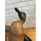 Casey Edwards Blue Wing Teal Hen in Flight Wood Carving Decoy Manitowoc