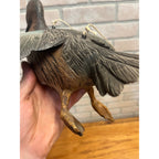 Casey Edwards Blue Wing Teal Hen in Flight Wood Carving Decoy Manitowoc