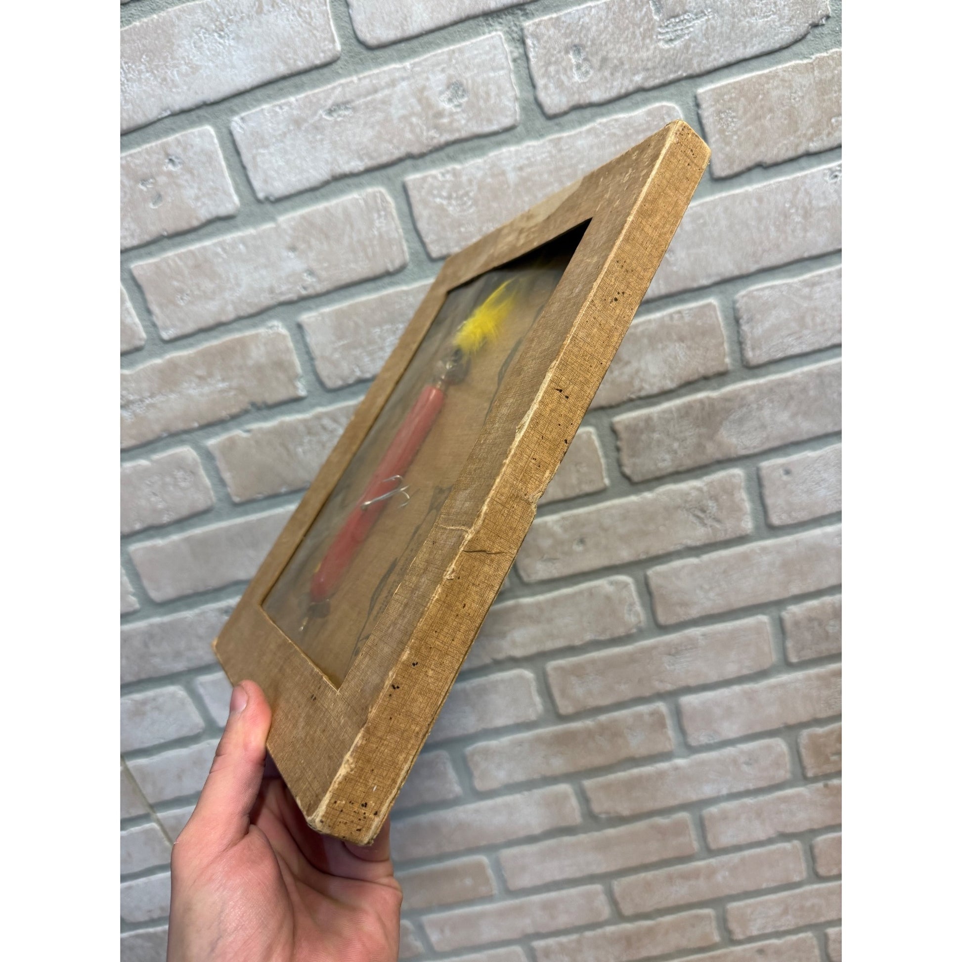 Vintage Red Hot Bait Gerhardt Tackle Co. Advertising Fishing Store Display Sign