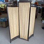 Art Deco Oak Upholstered 3 Paneled Room Divide Divider Decor