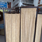 Art Deco Oak Upholstered 3 Paneled Room Divide Divider Decor