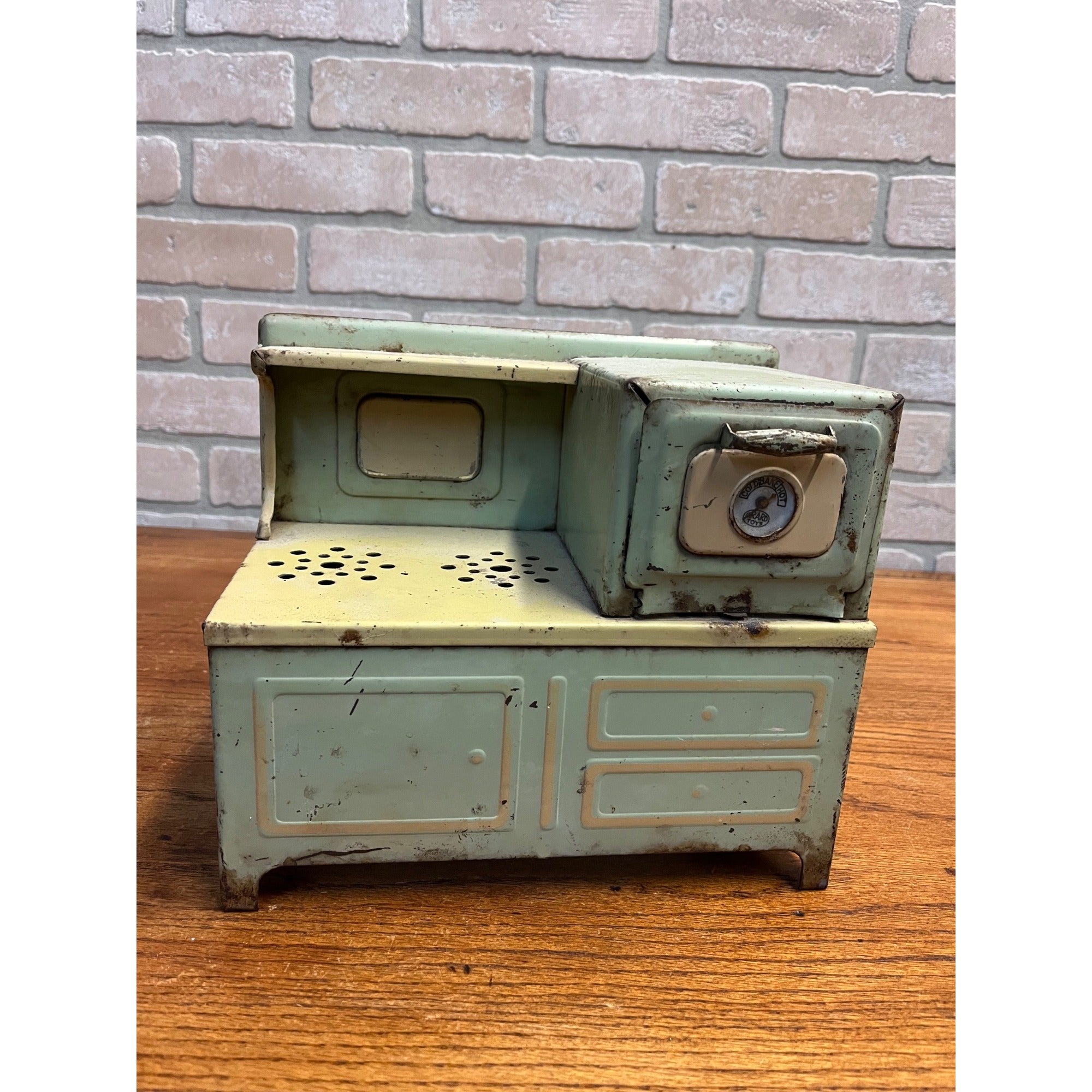 Antique Girard Electric Stove Pressed Steel Child's Toy - No Cord