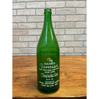 Vintage 1950s Engel Beverages ACL Green Glass Soda Bottle Fond du Lac WI Quart