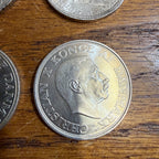 (4) DENMARK 2 KRONER SILVER 1930 & 1945 CH BU CHRISTIAN X 60TH BIRTHDAY