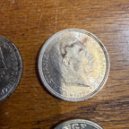 (4) DENMARK 2 KRONER SILVER 1930 & 1945 CH BU CHRISTIAN X 60TH BIRTHDAY