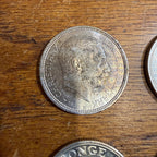 (4) DENMARK 2 KRONER SILVER 1930 & 1945 CH BU CHRISTIAN X 60TH BIRTHDAY