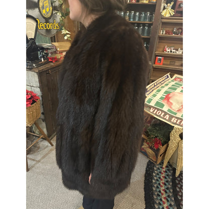 Antique Early 1900s Genuine Bear Fur Jacket Coat Mens Unisex John T. Shayne