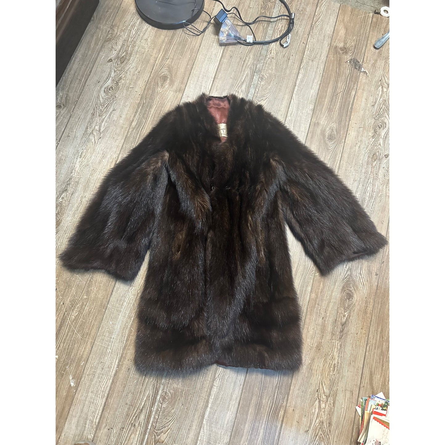 Antique Early 1900s Genuine Bear Fur Jacket Coat Mens Unisex John T. Shayne