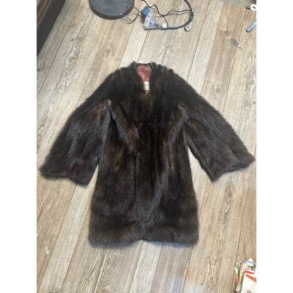 Antique Early 1900s Genuine Bear Fur Jacket Coat Mens Unisex John T. Shayne