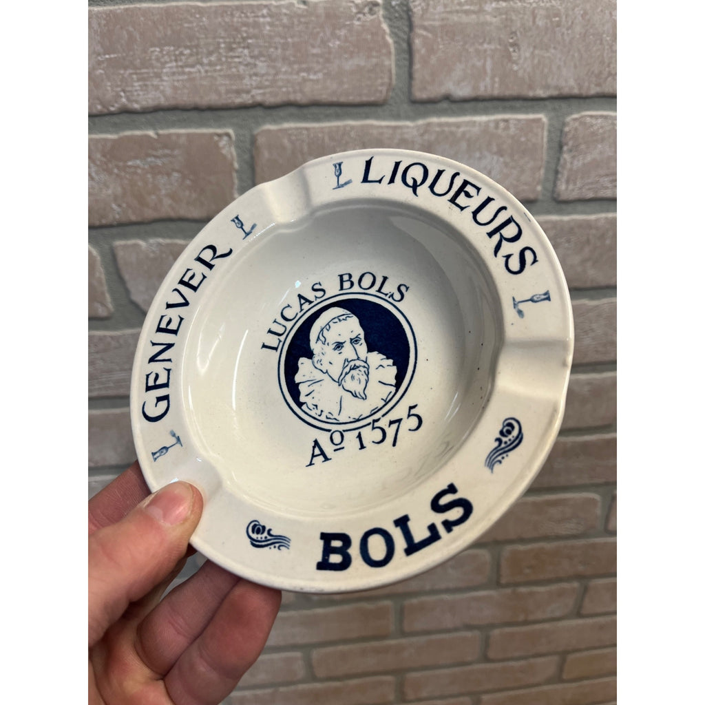 Lucas Bois Genever Gin Liqueurs Bols Advertising Ashtray Ceramic Amsterdam