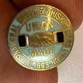 Vintage International Broom and Whisk Makers Union Pin Enameled 1930s