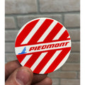 Vintage 1980s Piedmont Airlines Plastic Pinback Pin Badge 2.25" Red/White