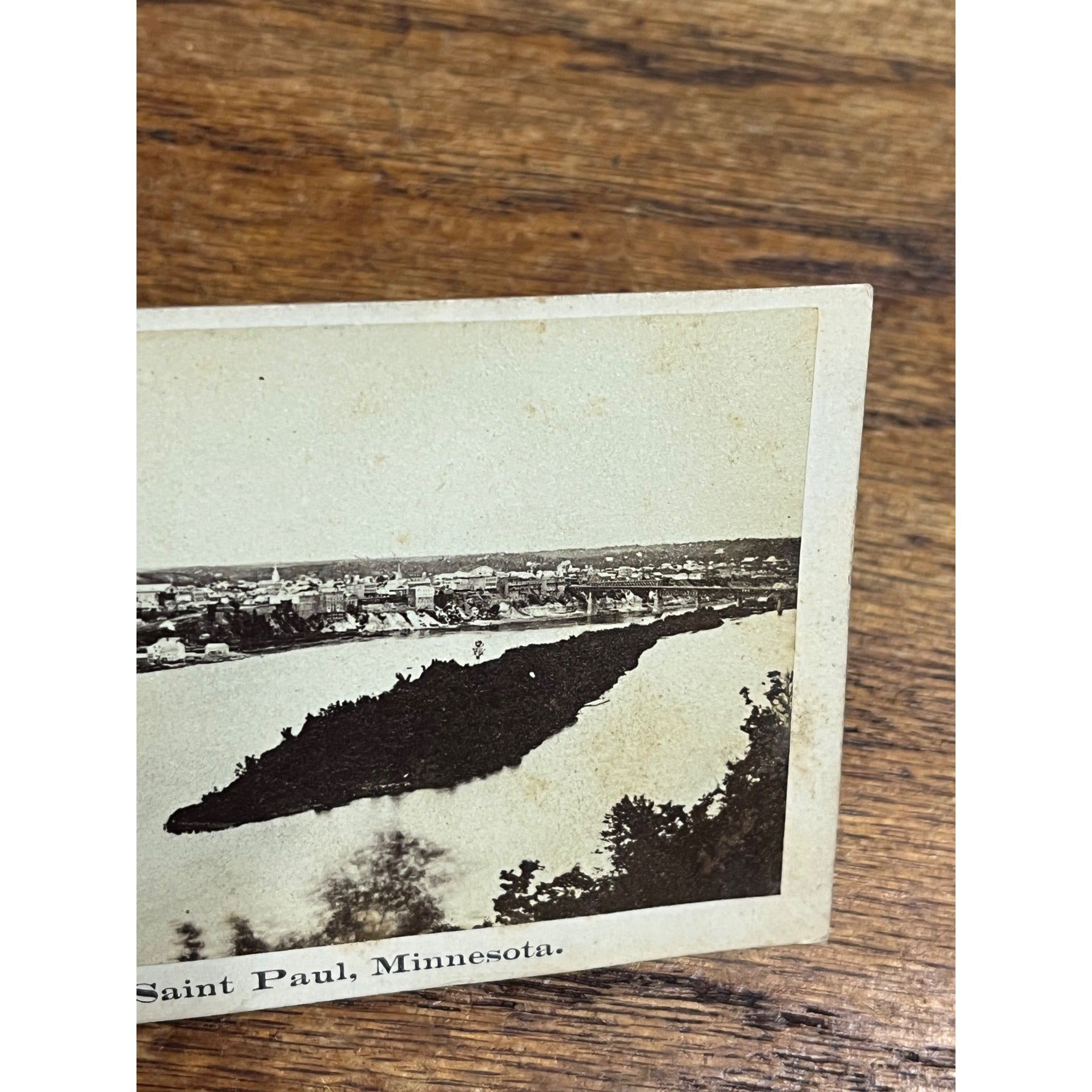Original c1860s City of Saint Paul Minnesota Birdseye View CDV Photo MN Minn
