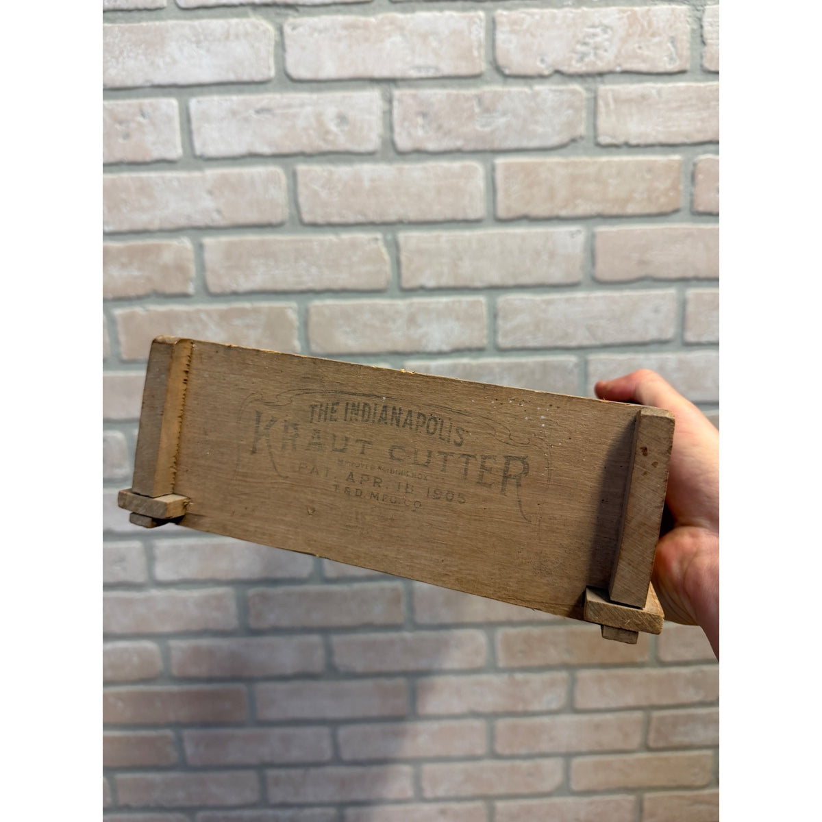 Antique Indianapolis Kraut Kutter Cutter Replacement Box And Holder.