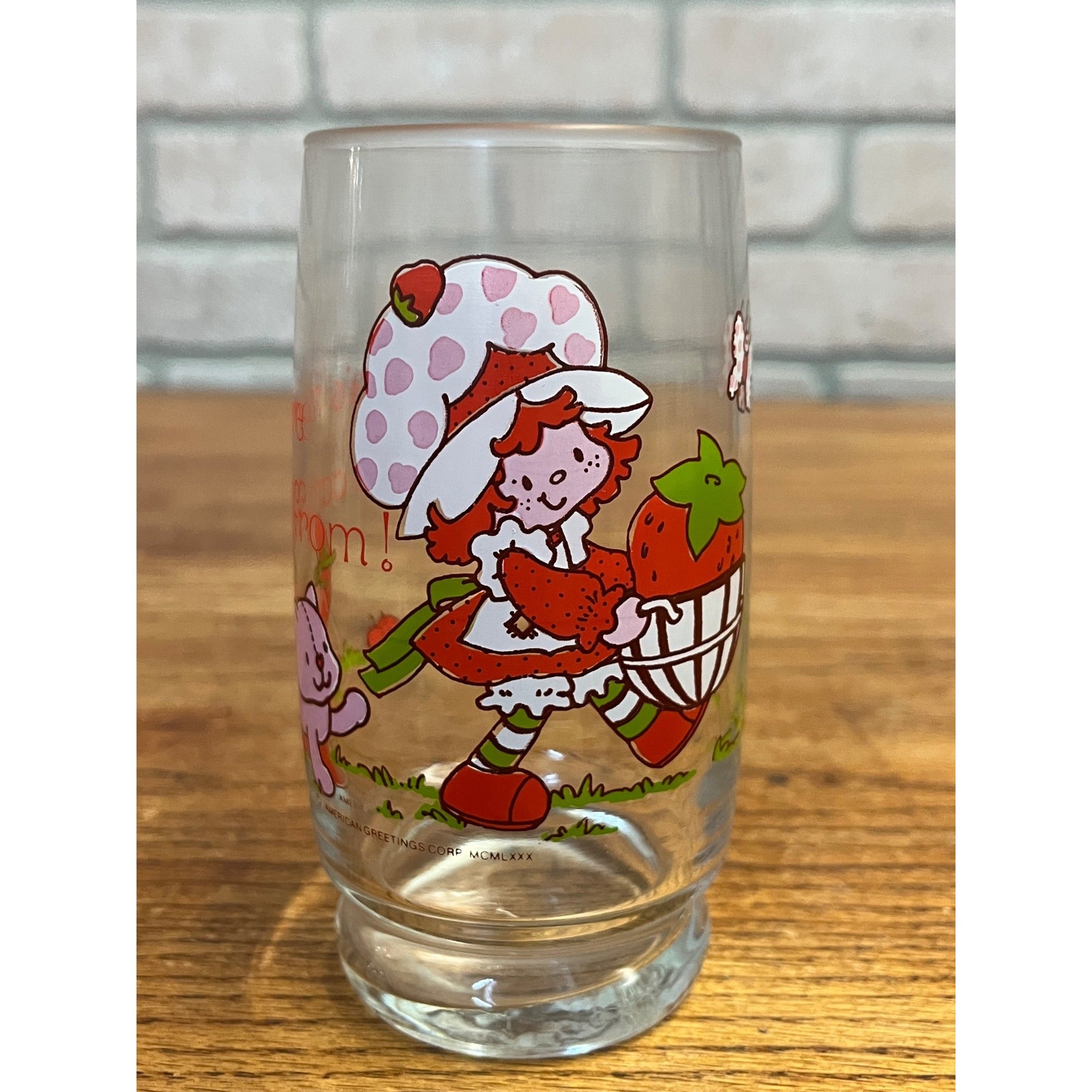 Vintage American Greetings Corp. Strawberry Shortcake Drinking Glass 1980