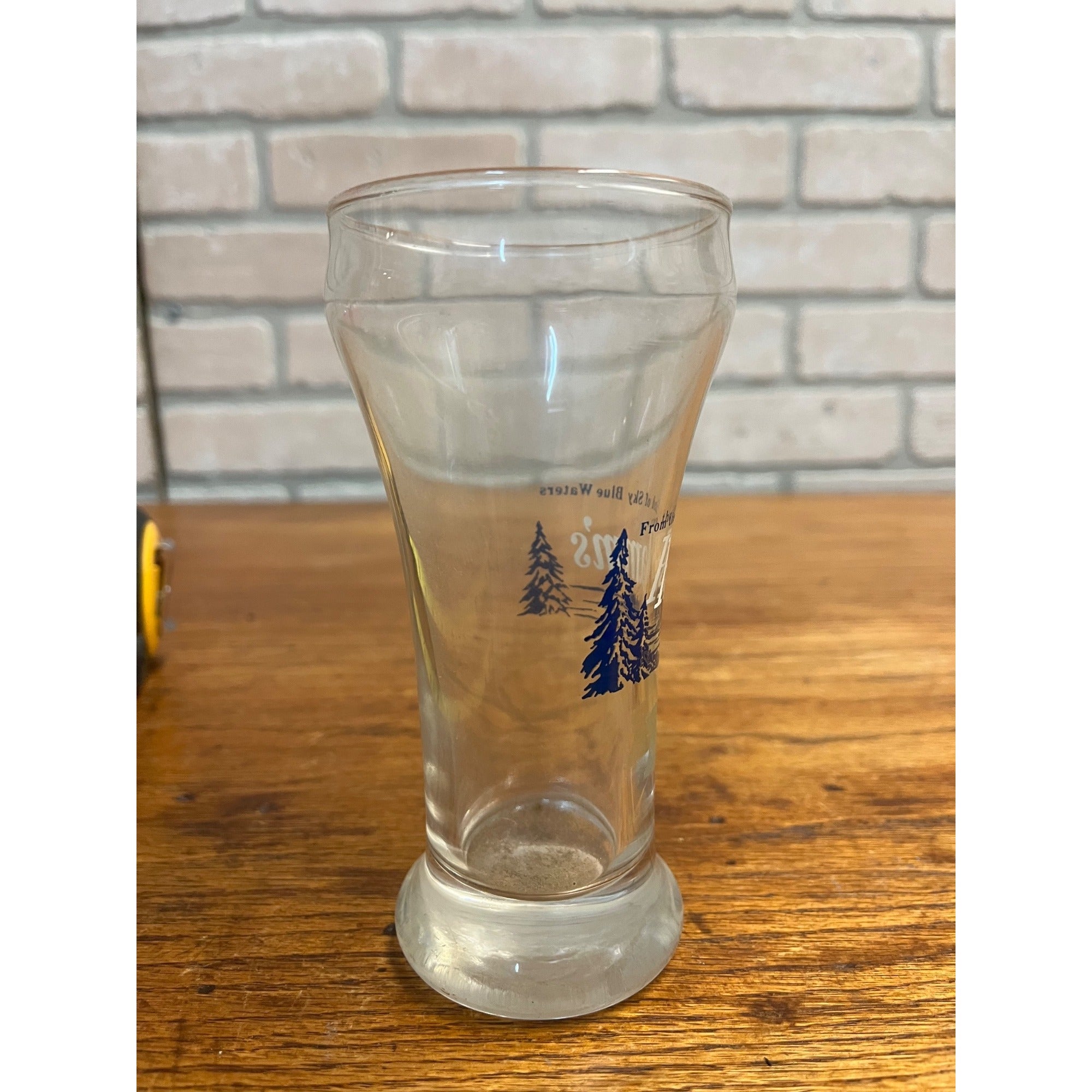 Vintage Hamm’s Beer Pilsner Glass 5-3/4” Tall Barware Land of Sky Blue Waters