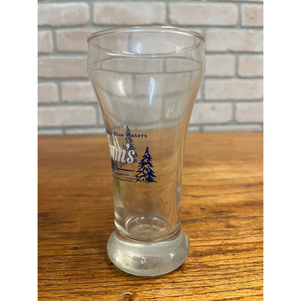 Vintage Hamm’s Beer Pilsner Glass 5-3/4” Tall Barware Land of Sky Blue Waters