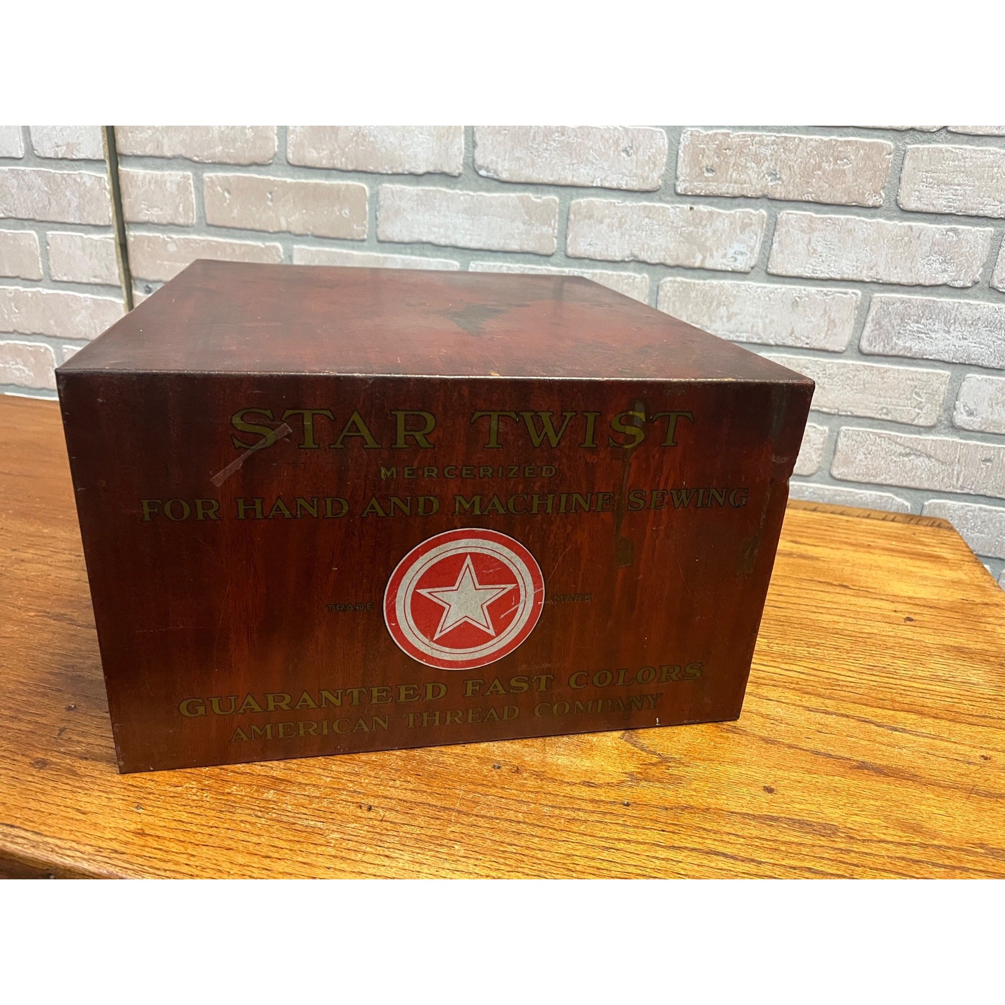 Vintage Star Twist Sewing Thread Spool Advertising Display Cabinet 4 Drawer