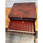 Vintage Star Twist Sewing Thread Spool Advertising Display Cabinet 4 Drawer