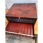 Vintage Star Twist Sewing Thread Spool Advertising Display Cabinet 4 Drawer