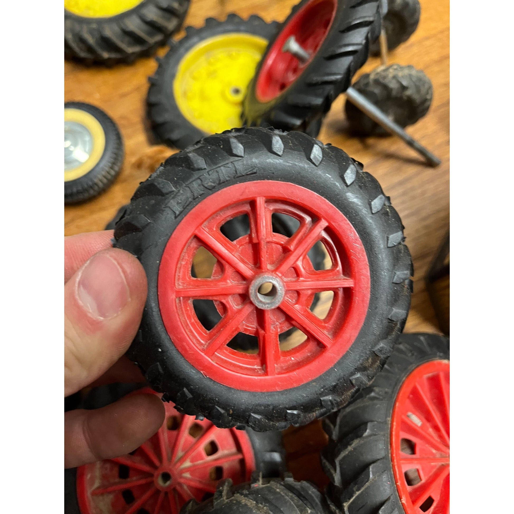 Vintage Toy Tire Wheel Parts Axles Nylint, Ertl, -- Tonka? Buddy L?