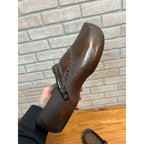 Antique Primitive Wooden Clogs Shoes Folk Art Hand Carved Wood Dutch