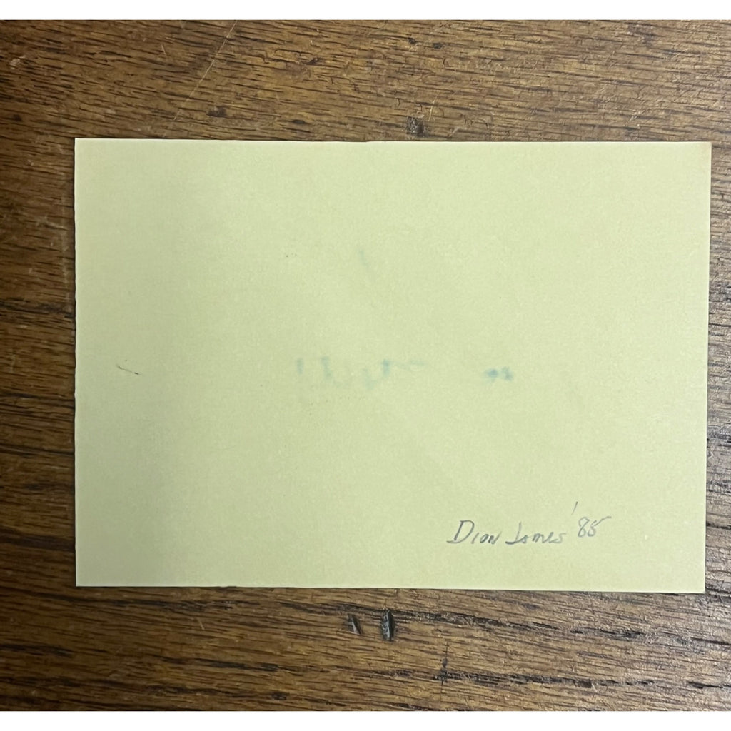 Dion James Signed Autographed Cut Index Card Milwaukee Brewers Braves