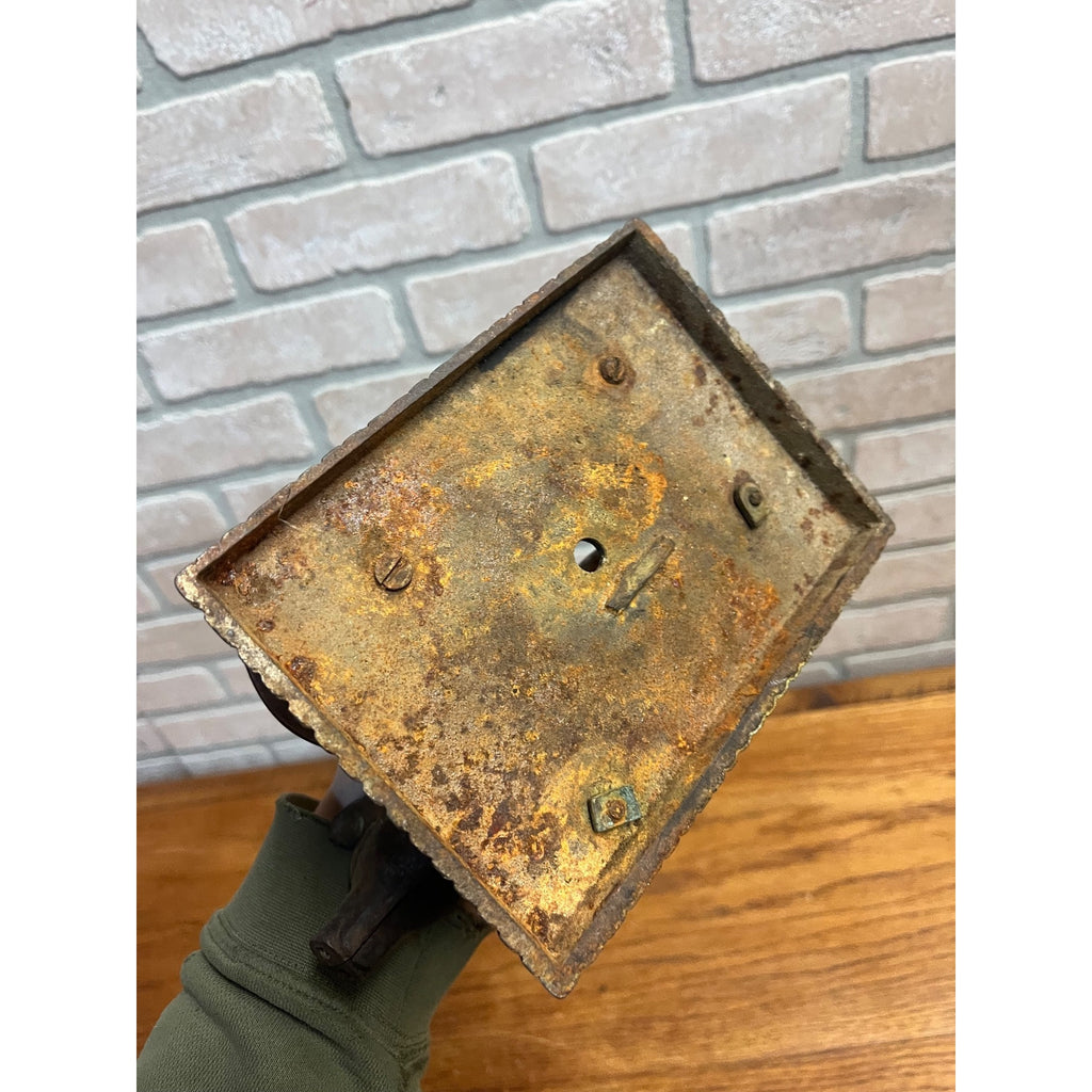 RARE Antique 19th c. Cast Iron Figural Pig Hog Cigar Cutter & Match Holder