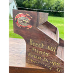 Vintage 1930s Beech-Nut Mints & Fruit Drops Wooden Store Display Rack