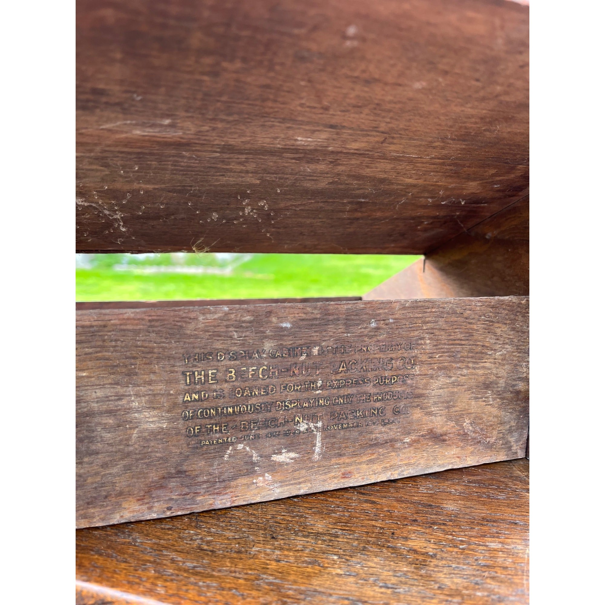 Vintage 1930s Beech-Nut Mints & Fruit Drops Wooden Store Display Rack