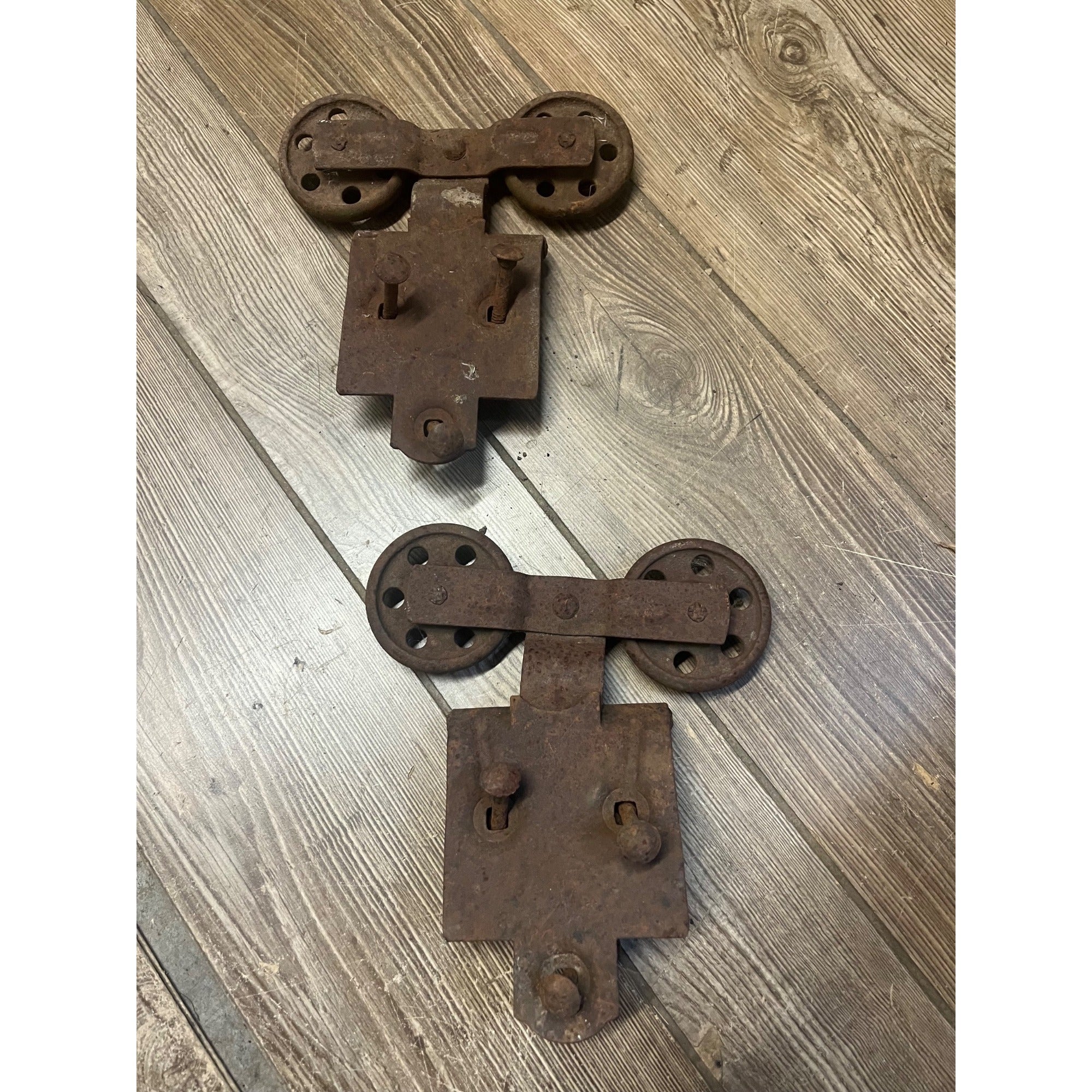 Antique Pair of Barn Door Track Rollers Architectural Salvage - As-Is