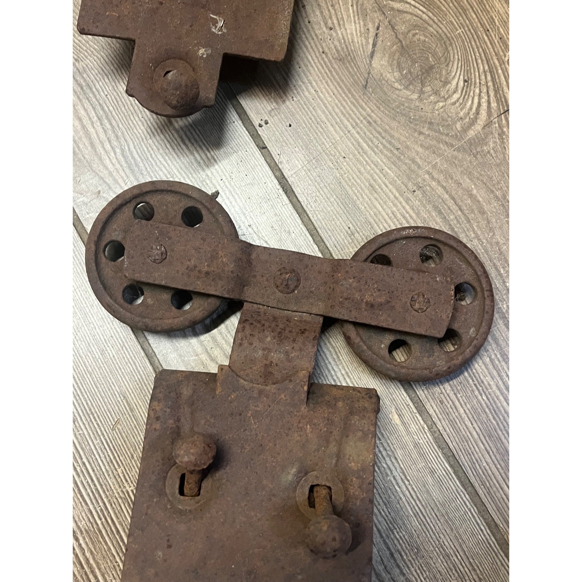 Antique Pair of Barn Door Track Rollers Architectural Salvage - As-Is