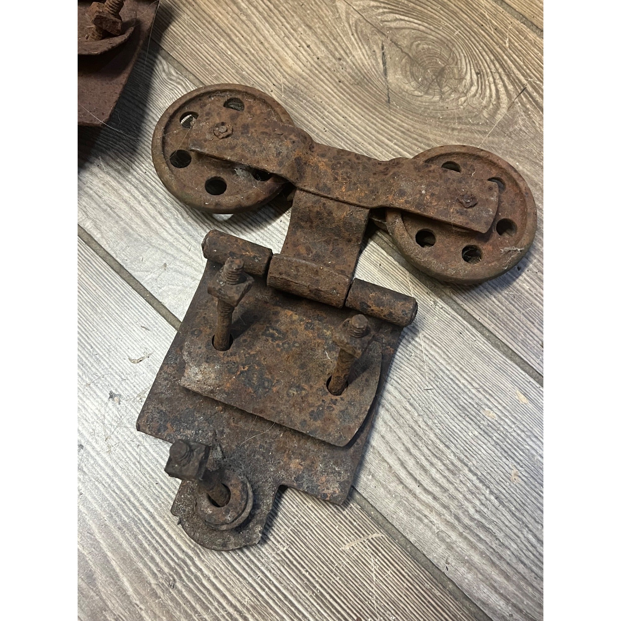 Antique Pair of Barn Door Track Rollers Architectural Salvage - As-Is