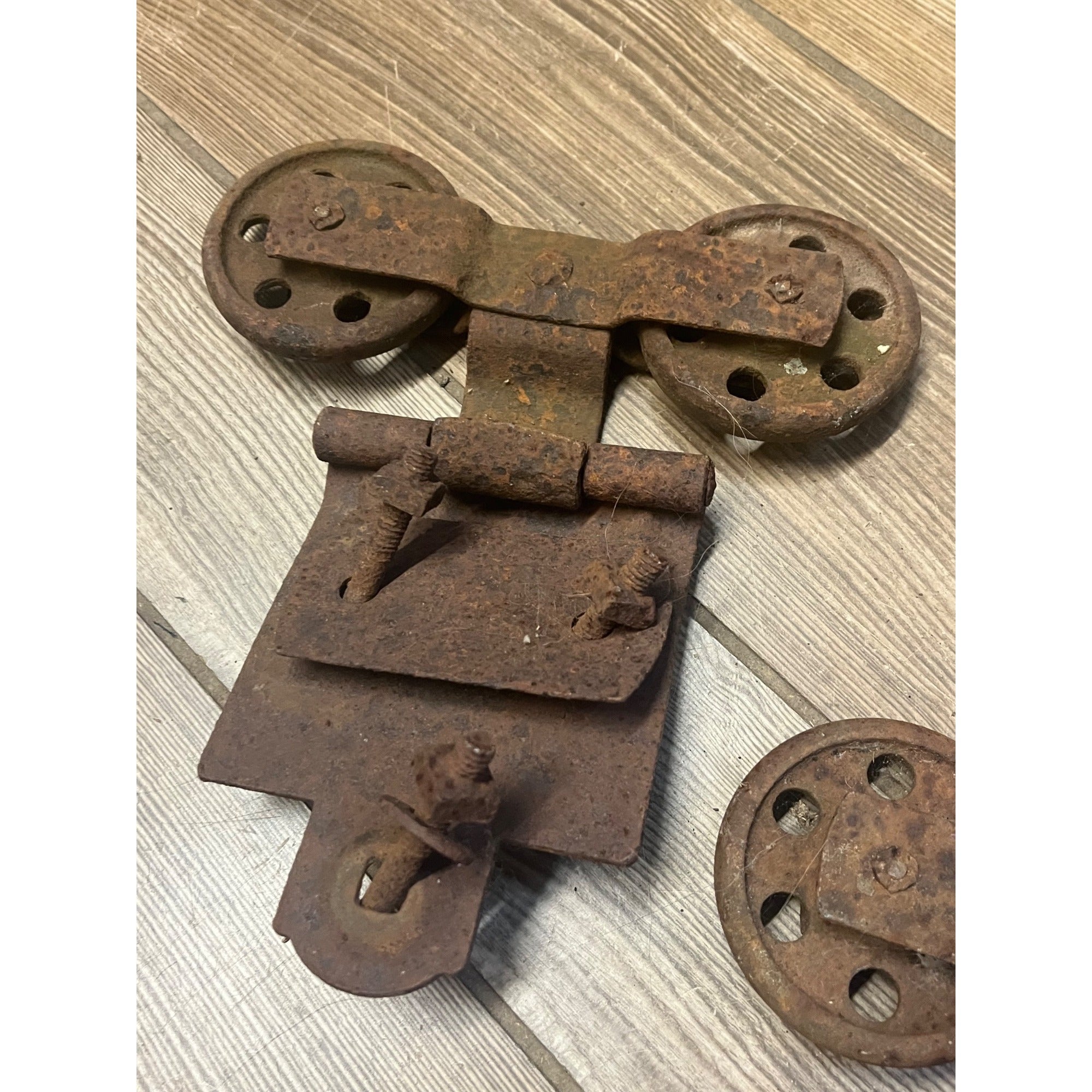 Antique Pair of Barn Door Track Rollers Architectural Salvage - As-Is