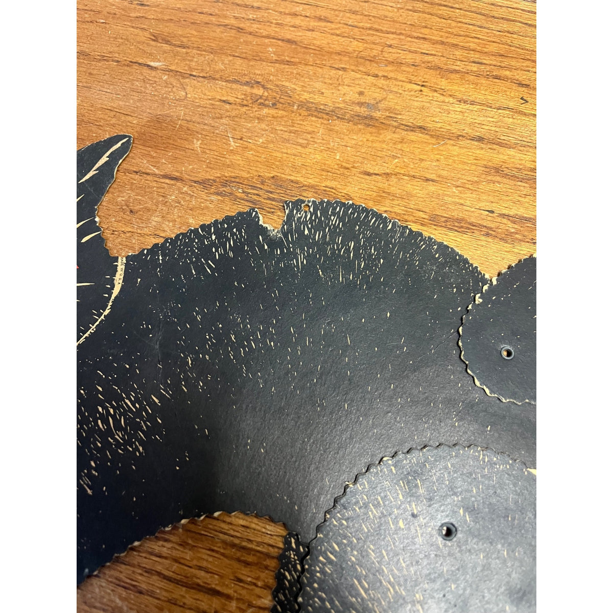 Vintage Halloween 1930s Diecut Jointed Black Cat Beistle USA Decoration