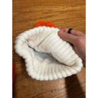 Pair Baltimore Orioles Winter Hats Pom Pom Orange White Black