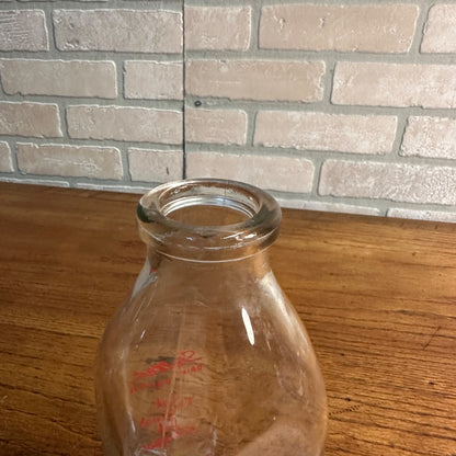 Vintage Sealtest Dairy Products 1960s Milk Bottle ACL Quart Wisconsin